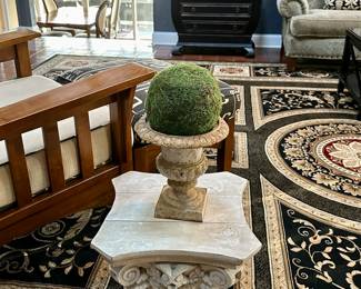 This is adorable! Side table with unusual carvings.  Very Cool.