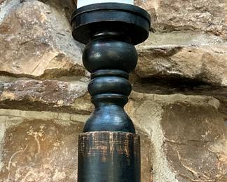 Second of Two Matching Candle Holders in Black