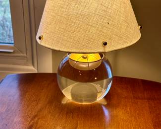 Pair of Glass Sphere Lamps