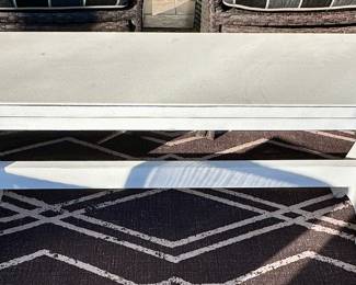 White Bench Style Table