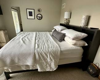 The Bed frame, headboard for sale.  The mattress and box springs are NFS.