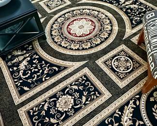 Again Gorgeous Rug in Black, Brown, Tan and Gold.