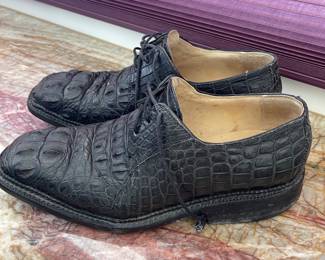 Outrageous custom Black Crocodile shoes!