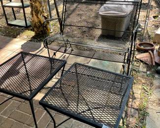 Glider and two end tables