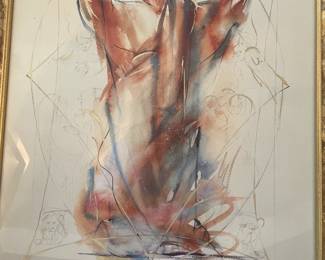 SOLD"Image of the Invisible" by Bettina Clowney.  Christ in Glory surrounded by angels and symbols of the four Gospels.