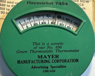 Vintage 1930’s advertising thermometer
