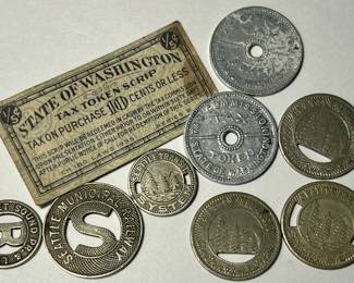 Seattle and Washington state tax and transportation tokens