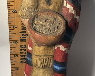 Wood hand carved signed 