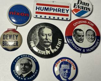 Political button pins