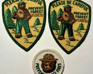 Smokey the Bear prevent forest fire patch lot