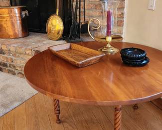 Maple turned leg coffee table