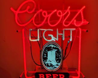 Neon " Coors Beer " sign