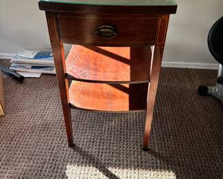 Side table with glass top