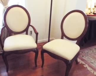 OVAL BACK MAHOGANY 2 ARMCHAIRS AND 4 SIDECHAIRS