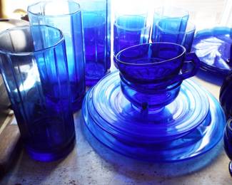 COBALT VINTAGE GLASSWARE
