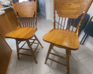 Wooden barstools