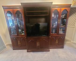 Hooker all wood entertainment center