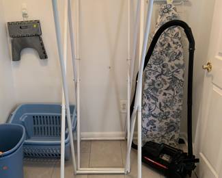 Ironing board, vacuum cleaner