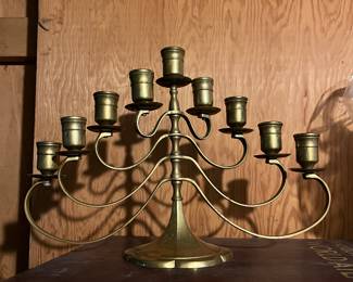 Brass menorah 