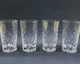 Mikasa crystal 'English Garden' high ball tumblers 