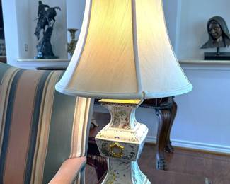 Vintage Japanese Rambi porcelain table lamp by Franklin Mint