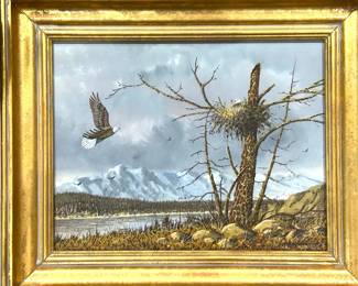 Gouache on board painting by Daniel Maldonado 