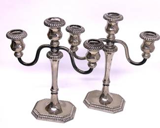 Sheffield Silverplate Candelabras 
