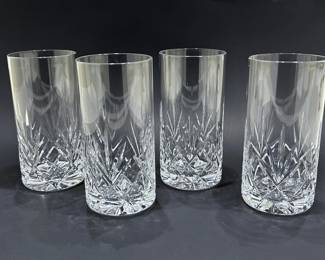 Cut crystal high ball tumblers