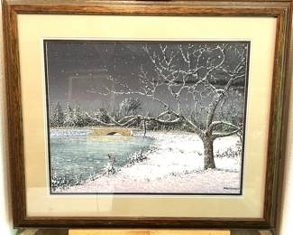 Original gouache painting  by Texas artist, Daniel Maldonado (1940 - 2019)