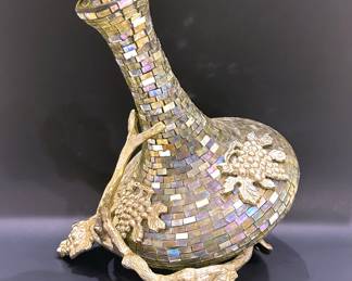 Mirrored decanter with stand.   Possibly by Mark Roberts