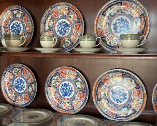 Imari porcelain plates that were made in Japan for Horchow 