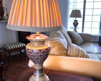 Vintage porcelain table lamp by Oriental Accents 