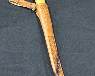 J Marttiini  of Finland, Rapala fishing filet knife & leather sheath 