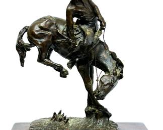 Remington Reproduction Bronze Figure with is 6.5 inches tall
