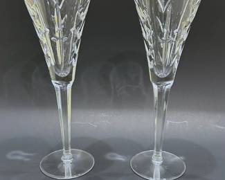 Pair of Waterford Champagne flutes 