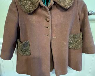 Princess Anne vintage girls' wool coat