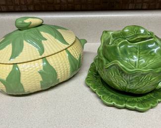 Shawnee Pottery and Holland Mold covered dishes