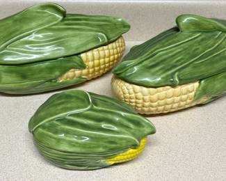 Shawnee Pottery corn covered dishes