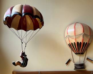 Parachute and hot air balloon decor