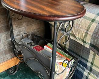 Cast iron base side table