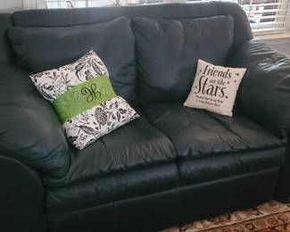 Leather loveseat 