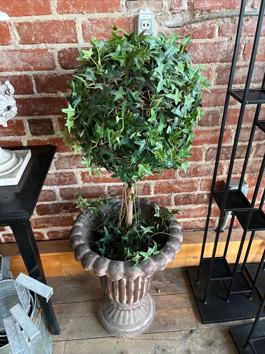 Artificial ivy, topiary, flowerpots sold separate