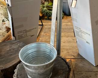 Galvanized pots with hangers