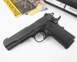 Serial # 51HZV01947 Condition: Excellent The Browning 1911-380 combines two of John M. Browning's most lasting innovations, the Model 1911 and the 380 ACP cartridge in a package that is 85% of the size of the original. This pistol is in excellent condition and comes with 1 magazine and the factory case.