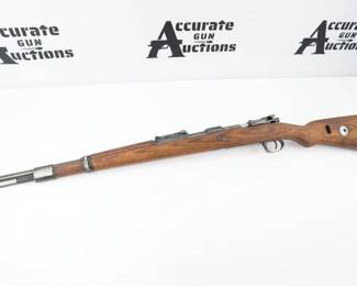 Serial # 963D Condition: Excellent Serial # 963d numbers matching, action, bolt, trigger guard, floor plate and stock. This was a GI bring back rifle, the individual used it for deer hunting, the original stock was saved, and the rifle was placed in a sporter stock. Original barrel bands were misplaced and are not numbered. Nice historic mid to late war Mauser featuring Nazi-style eagles firing proofs and waffenamts e/Nazi-style eagles. Rifle and stock are in fantastic condition and well taken care of. Rifle specs out as per “Backbone of the Wehrmacht, The German K98 Rifle, 1934-1945”.