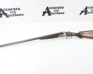 Serial # 17025 Condition: Excellent A Nobel 16ga double shotgun chambered for the 3" shell, and made in Spain for the Noble Shotgun Co in Haydenville , Mass. The blued 27 1/2" long barrels have factory blue, and has chokes of super tight FULL and FULL. Action that chisel engraved locks up tight, The fine hand checkered stock of European walnut are very clean with only very minor handling dings with hard rubber butt-plate.. This shotgun is in excellent condition showing normal signs of use and wear. 