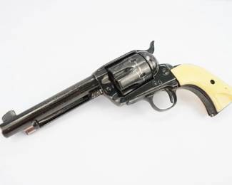 300, 000 of these classy six-shooters were produced. All thanks to Hy hunter for proposing the importation and distribution of J.P. Sauer & Sohn’s failed Great Western Arms revolvers. The result was an influx of this Western Six Shooter into the United States. Apparently, around 1964 Hy hunter and his company went through some odd and confusing legal battles (regarding the importation of stuff like machine guns) which resulted in Hy hunter being forced to cease importation and distribution of the Western Six Shooter and any future J.P. Sauer & Sohn products. This revolver is in excellent condition showing normal signs of use and wear. 