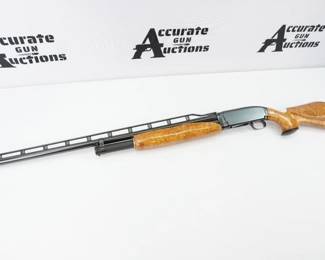 Serial # 1780758 Condition: Excellent The Winchester Model 1912 (also commonly known as the Model 12, or M12) is an internal-hammer pump-action shotgun with an external tube magazine. Popularly named the Perfect Repeater at its introduction, it largely set the standard for pump-action shotguns over its 51-year high-rate production life. From August 1912 until first discontinued by Winchester in May 1964, nearly two million Model 12 shotguns were produced in various grades and barrel lengths. This model 12 features a fully customized stock and foregrip. The shotgun is in excellent condition, showing minimal signs of use and wear. 