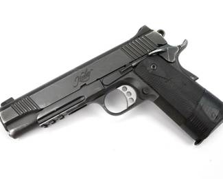Kimber has gained a solid reputation for manufacturing highly accurate M1911-style pistols, offered with a wide range of custom features direct from the factory. The Custom TLE/RL II Semi-Auto Pistol features a 1913 Picatinny rail on the frame, in front of the trigger guard to attach aftermarket tactical sights and lights. This Kimber is in very good condition, showing obvious signs of use and holster wear. The pistol is sold with one magazine. 