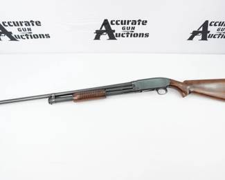 Serial # 1111264 Combining hard-hitting authority with light, responsive handling the 16-gauge Winchester Model 12 could well be the most capable version. Made right after World War II, this 16-gauge Winchester Model 12 is in excellent condition for its age, and it is a fantastic field gun.This shotgun is in excellent condition showing normal signs of use and wear.